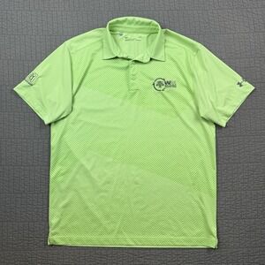 Under Armour Polo Shirt Men's Large Green Golf Waste Management Phoenix Open